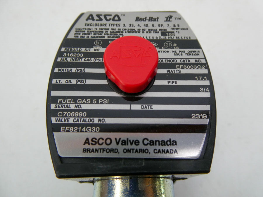 ASCO EF8214G30 120V 5PSI 3/4" NSMP