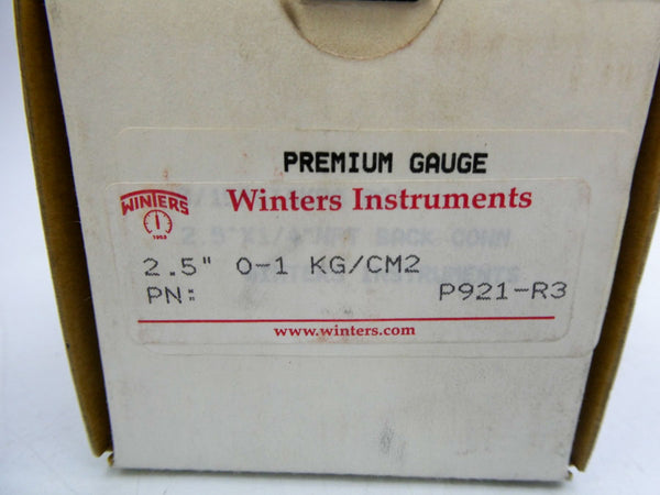 WINTERS P921-R3 0.1KG/CM2 2.5" NSMP