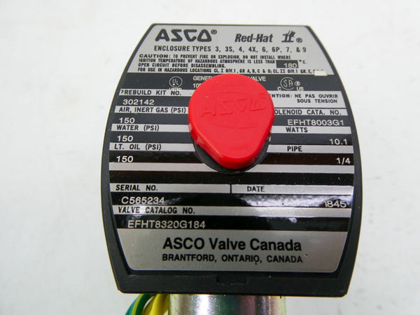 ASCO EFHT8320G184 120V 150PSI 1/4" NSMP