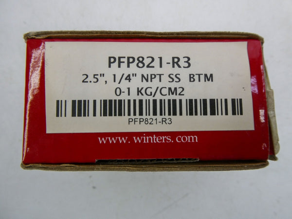 WINTERS PFP821-R3 0-1KG/CM2 2.5" NSMP