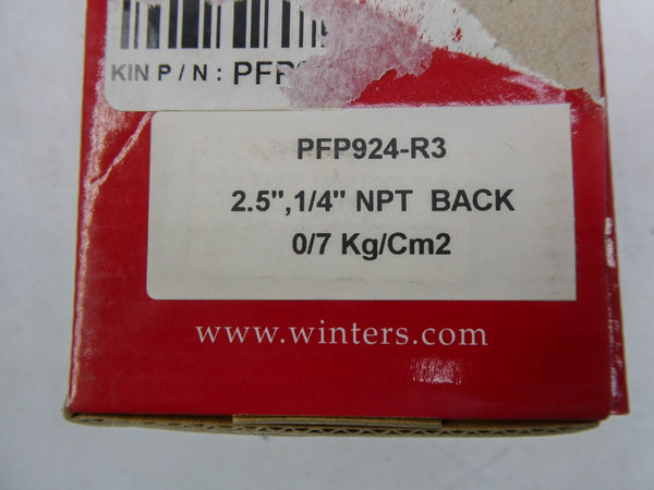 WINTERS PFP924-R3 0/7KG/CM2 2.5" NSMP