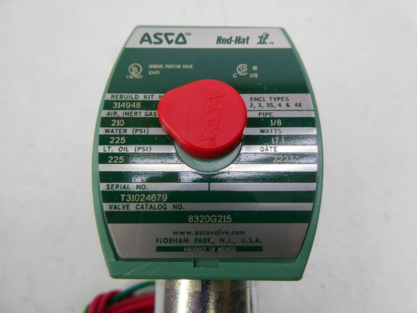 ASCO 8320G215 110/120V 210-225PSI 1/8" NSMP