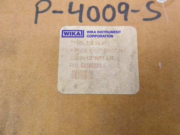 WIKA 52292223 1000PSI 4" NSMP