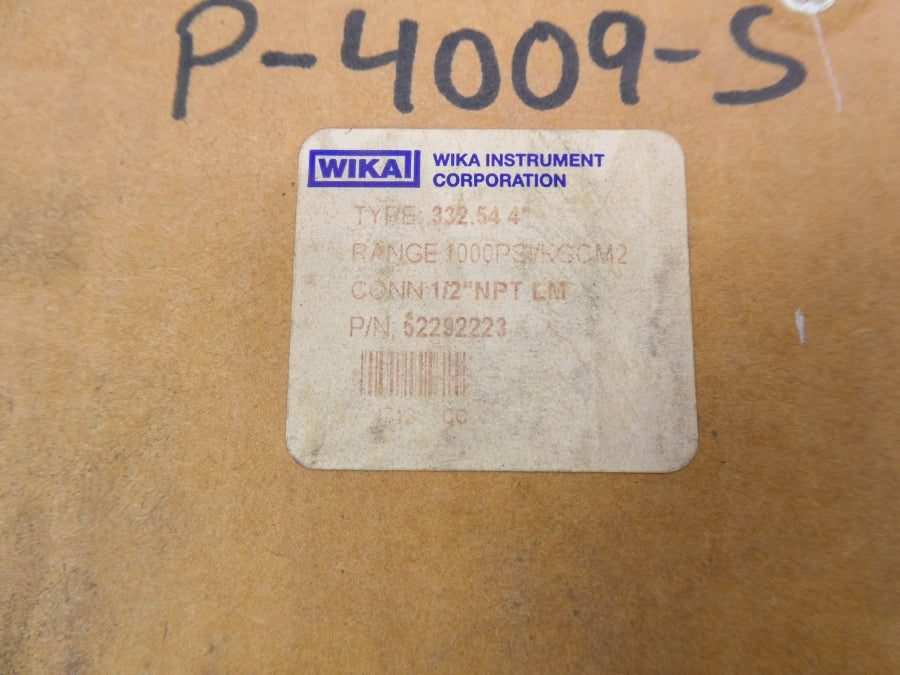 WIKA 52292223 1000PSI 4" NSMP