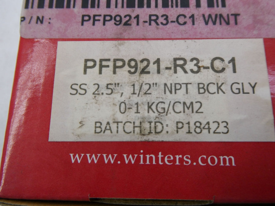 WINTERS PFP921-R3-C1 0-1KG/CM2 2.5" NSMP