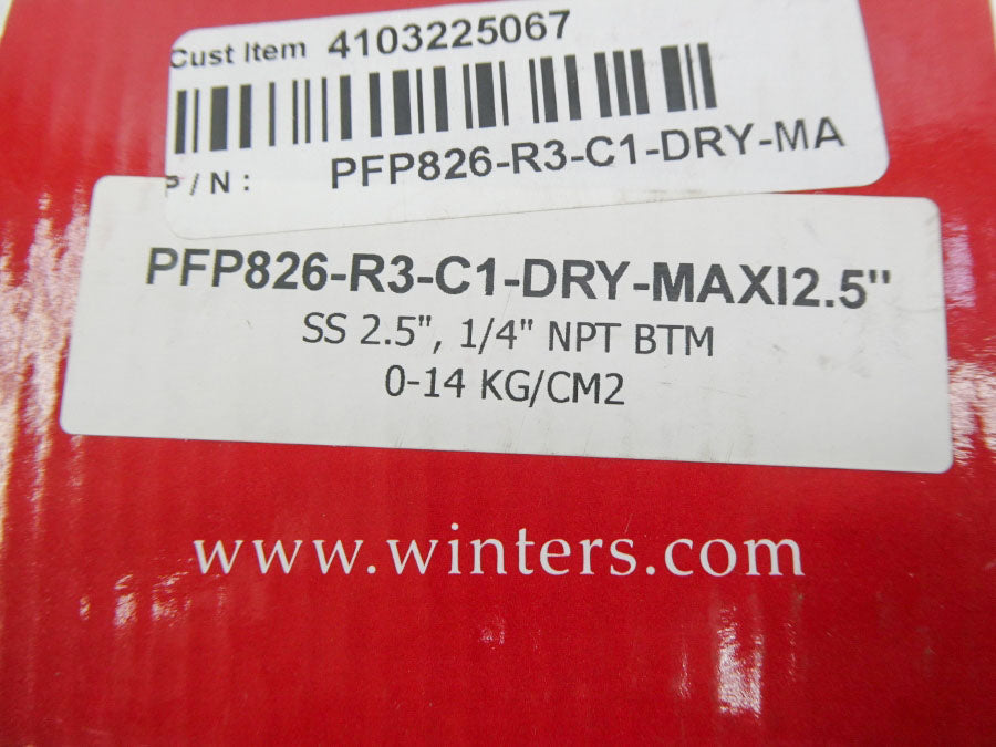 WINTERS PFP826-R3-C1-DRY-MAXI2.5 0-14KG/CM2 NSMP