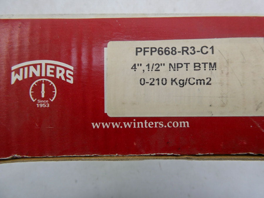 WINTERS PFP668-R3-C1 0-210KG/CM2 4" NSMP
