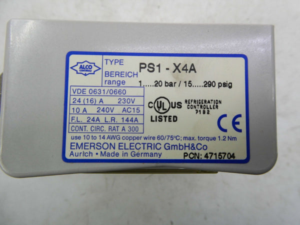 ALCO CONTROLS PS1-X4A 240V 10A 15-290PSI NSMP