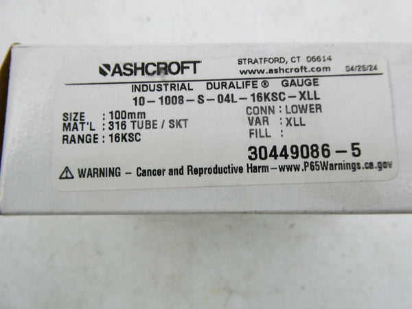 ASHCROFT 10-1008-S-04L-16KSC-XLL NSMP