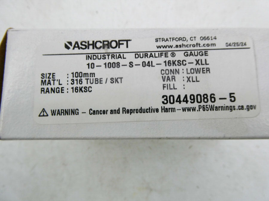 ASHCROFT 10-1008-S-04L-16KSC-XLL NSMP