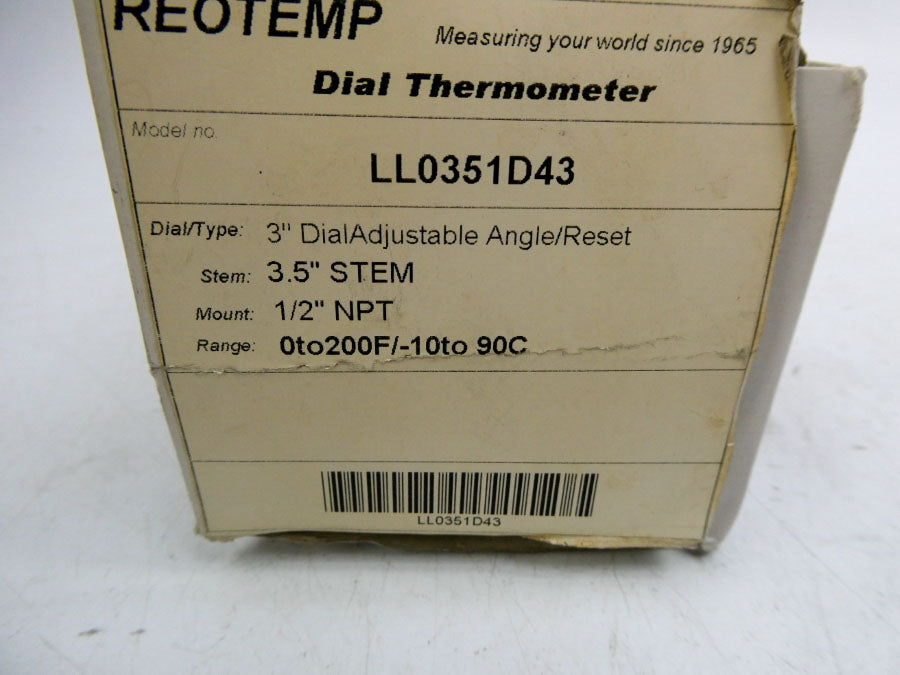 REOTEMP LL0351D43 0-200'F 3.5" NSMP