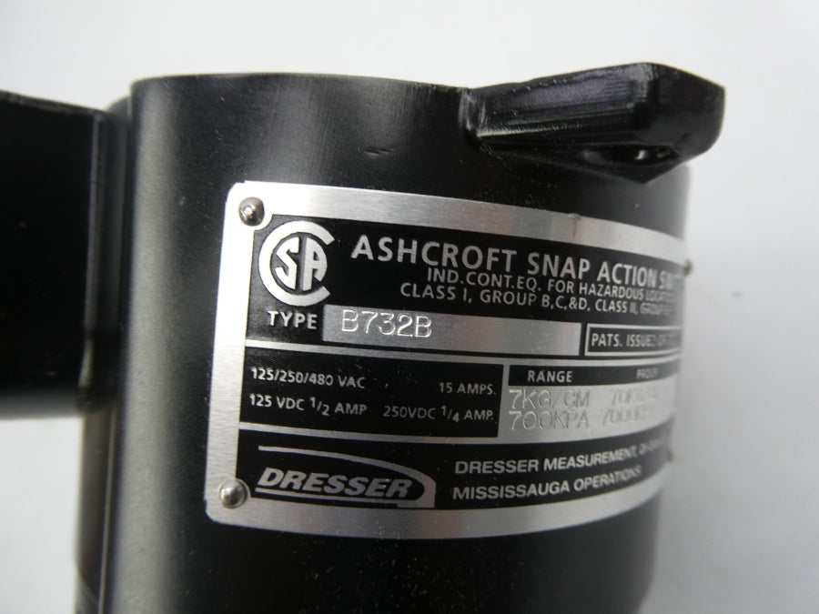 ASHCROFT B732B-XC8-XFS-XMD 480VAC 15A 7KG/CM NSMP
