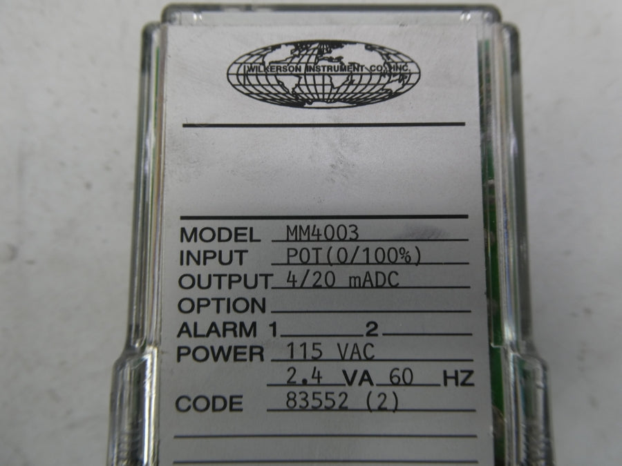 WILKERSON INSTRUMENT MM4003 115VAC NSMP