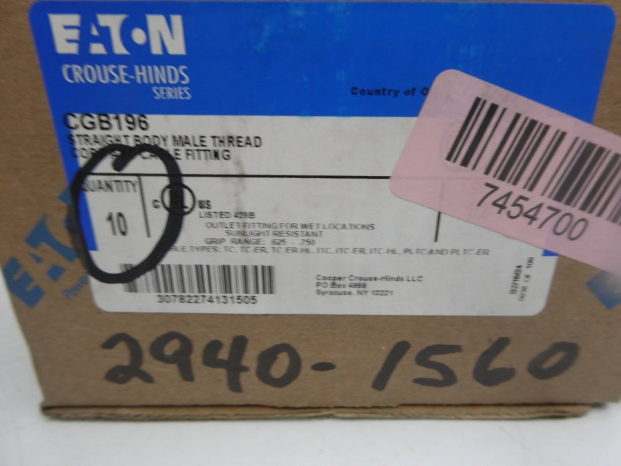 EATON CGB196 (PKG OF 10) NSMP