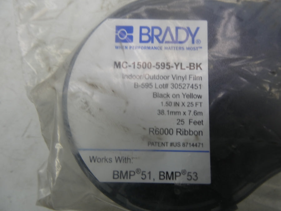 BRADY MC-1500-595-YL-BK NSNP