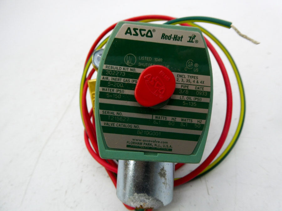 ASCO 8210G001 220/240V 5-200PSI 3/8" NSMP