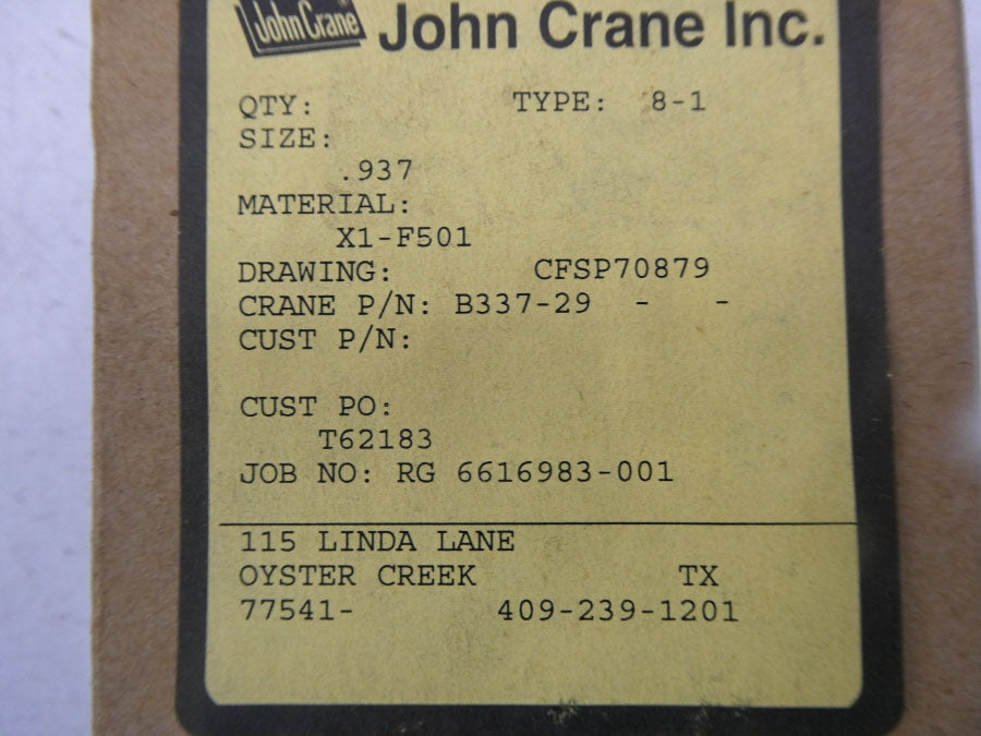 JOHN CRANE B337-29 NSMP