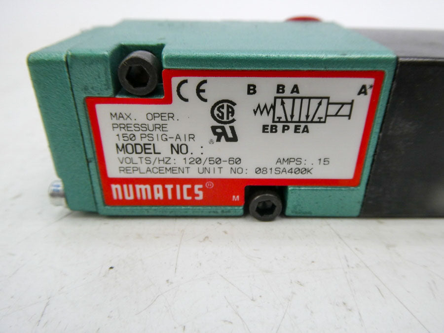 NUMATICS 081SA400K 120V .15A 150PSI NSNP