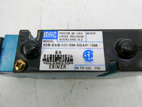 MAC 92B-EAB-000-DM-DDAP-1DM 24VDC 35-120PSI NSMP