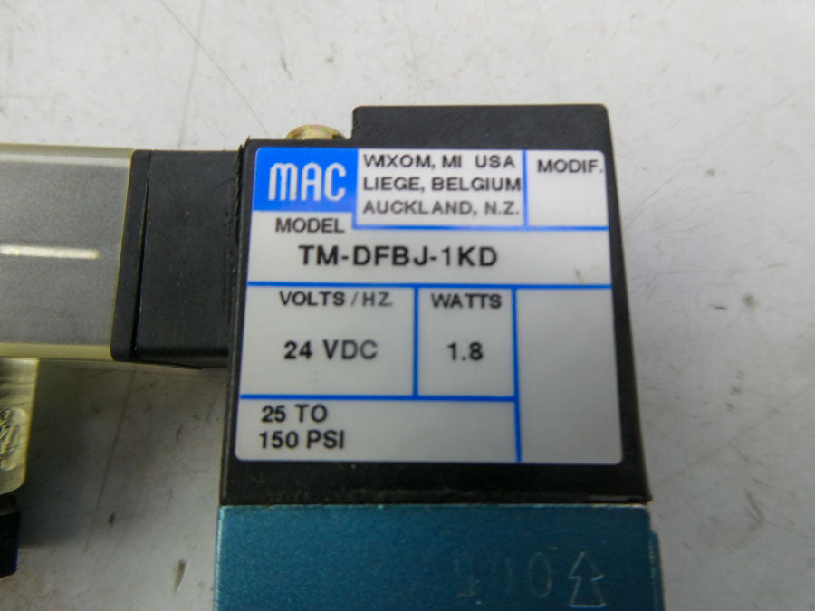 MAC TM-DFBJ-1KD 24VDC 25-150PSI NSNP