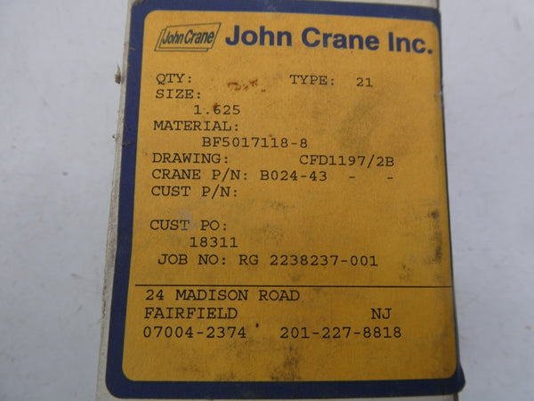 JOHN CRANE CFD1197/2B B024-43 1.625" NSMP
