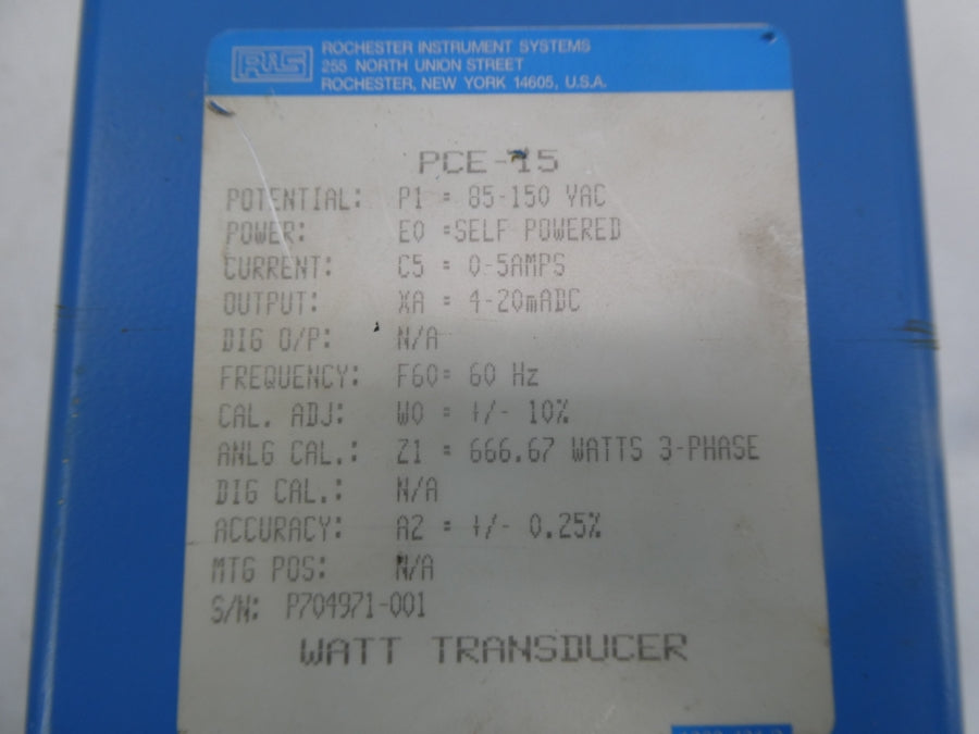 RIS PCE-15 85-150VAC NSNP