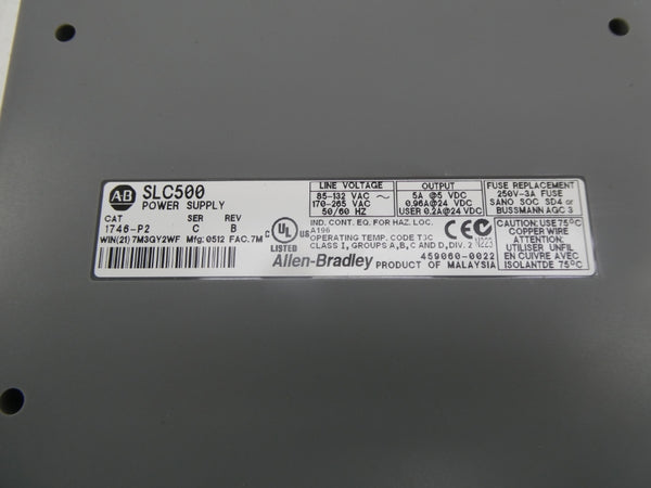 INDUSTRIAL SPARE PART 1746-P2 SER. C 85-132VAC REV. B NSNP