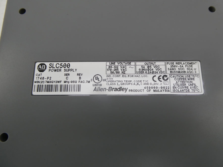 INDUSTRIAL SPARE PART 1746-P2 SER. C 85-132VAC REV. B NSNP