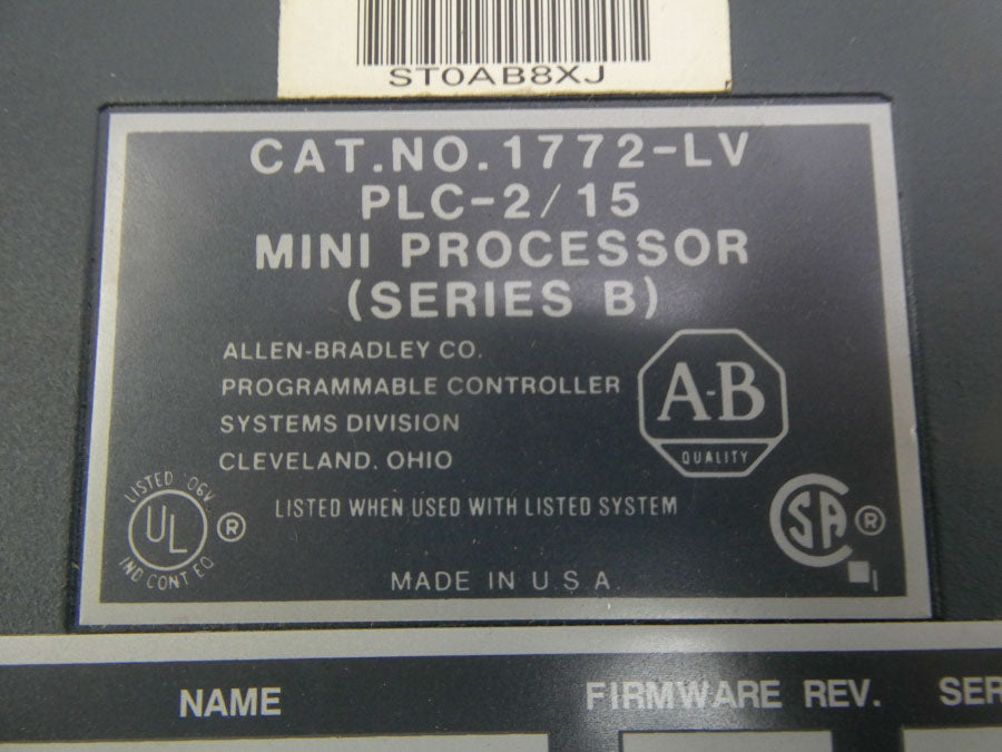 INDUSTRIAL SPARE PART 1772-LV SER. B F/W H (NO KEY) NSNP