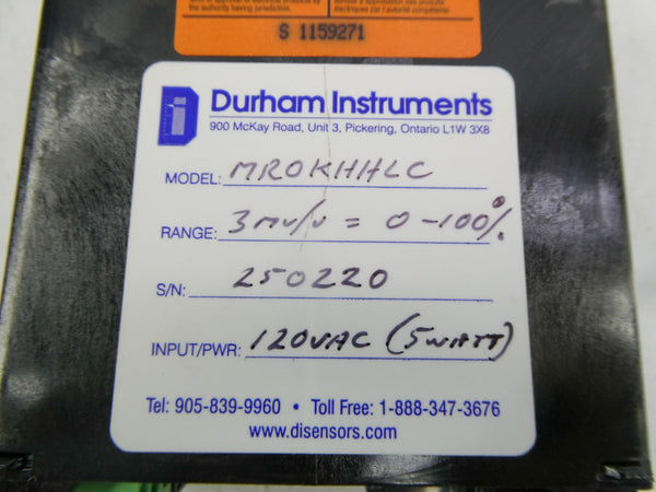 DURHAM INSTRUMENTS MROKHHLC 120VAC NSNP
