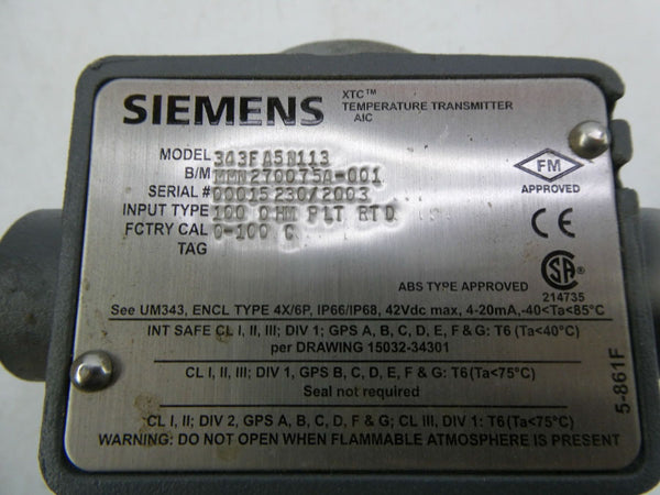 SIEMENS 343FA5N113 NSNP
