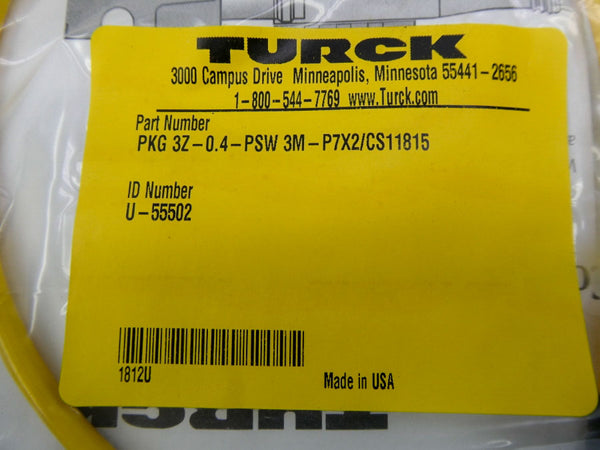 TURCK PKG3Z-0.4-PSW3M-P7X2/CS11815 U-55502 NSMP