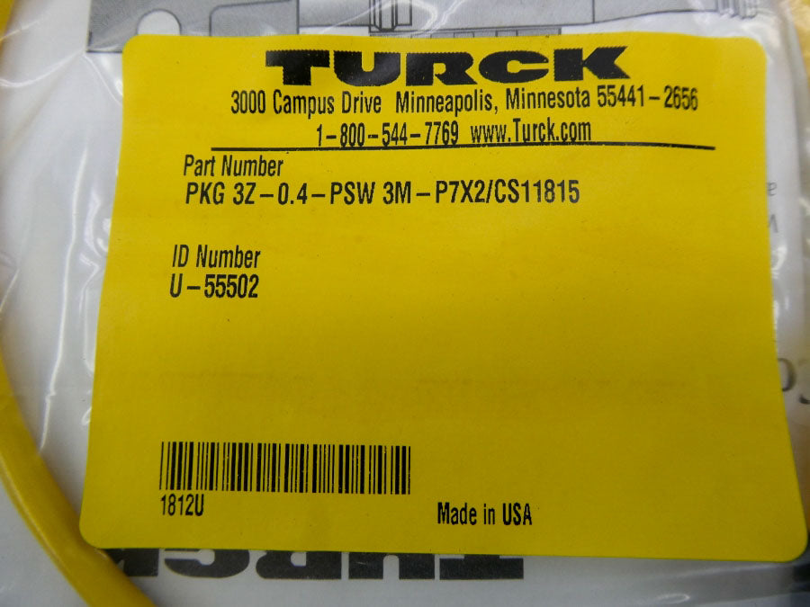 TURCK PKG3Z-0.4-PSW3M-P7X2/CS11815 U-55502 NSMP