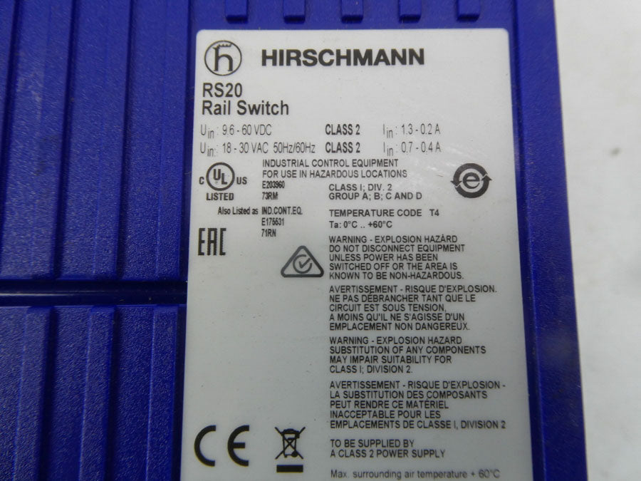 HIRSCHMANN RS20 9.6-60VDC NSNP
