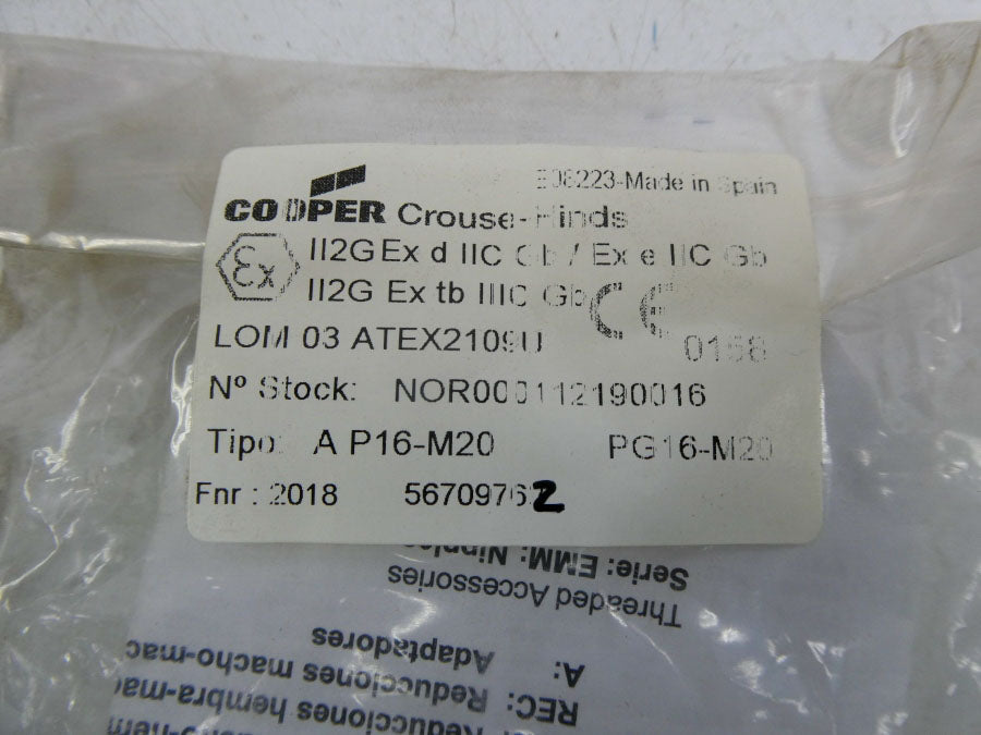 CROUSE HINDS AP16-M20 NSMP