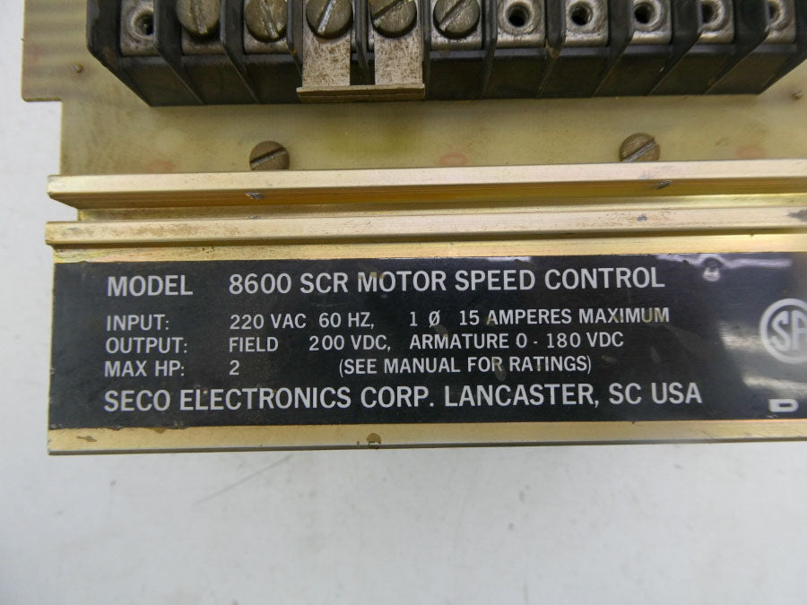 SECO ELECTRONICS 8600SCR 220VAC 15A (AS PICTURED) UNMP