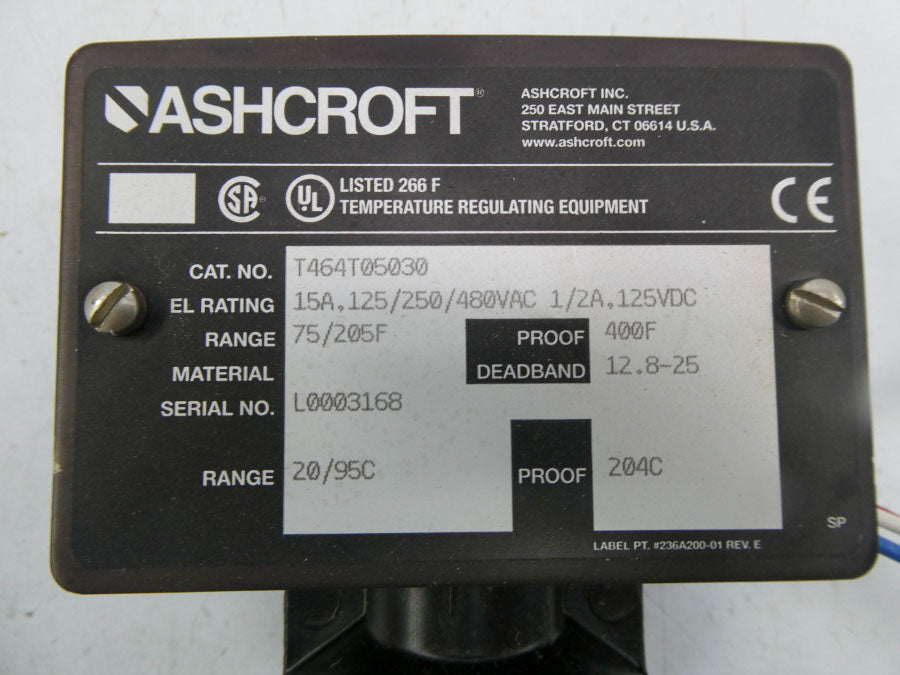 ASHCROFT T464T05030 480VAC 15A 72/205'F NSMP