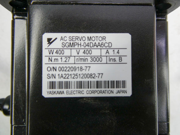 YASKAWA ELECTRIC SGMPH-04DAA6CD 400V 1.4A NSNP