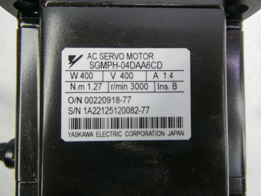 YASKAWA ELECTRIC SGMPH-04DAA6CD 400V 1.4A NSNP