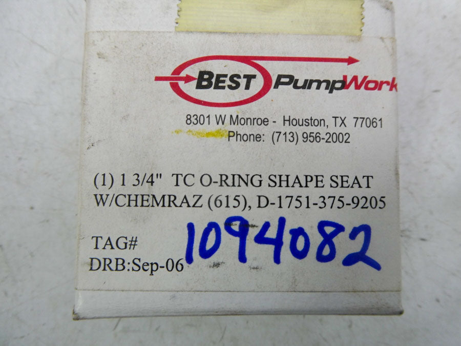 BEST PUMP WORK D-1751-375-9205 1-3/4" NSMP