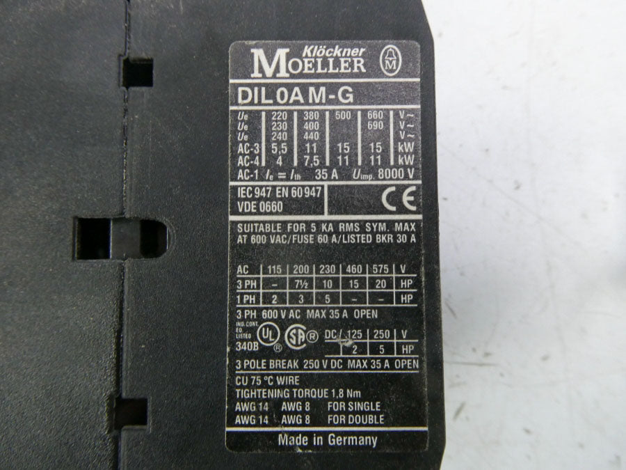 KLOCKNER MOELLER DIL0AM-G 24VDC NSNP