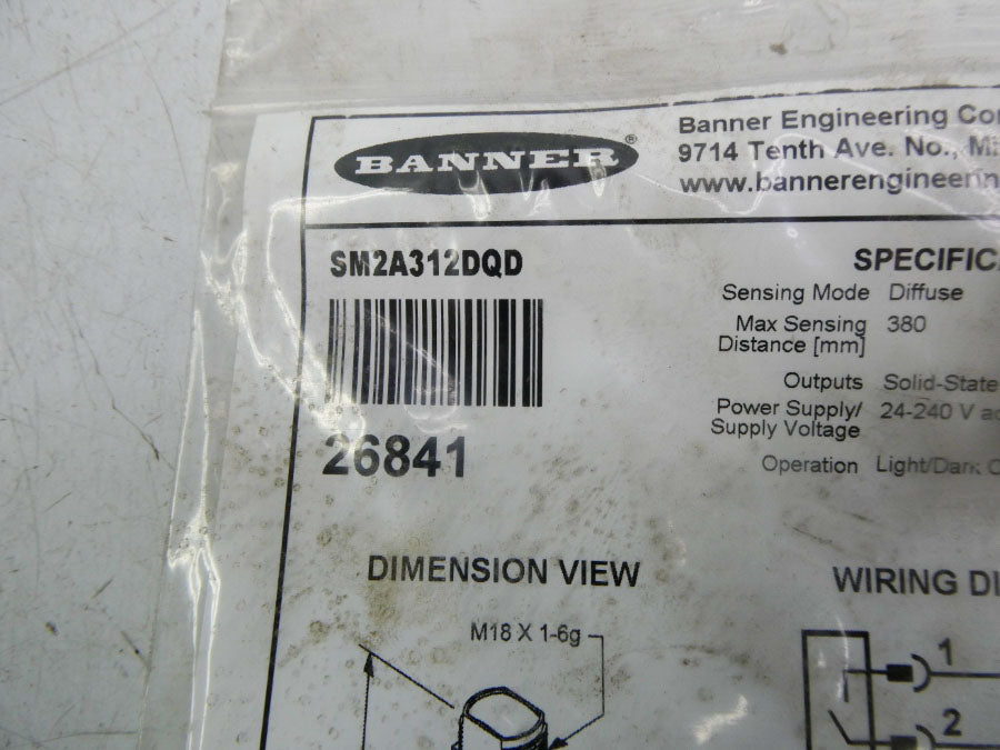 BANNER ENGINEERING SM2A312DQD 26841 24-240VAC NSMP