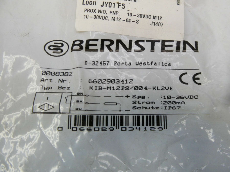 BERNSTEIN KIB-M12PS/004-KL2VE 6602903412 10-36VDC NSMP
