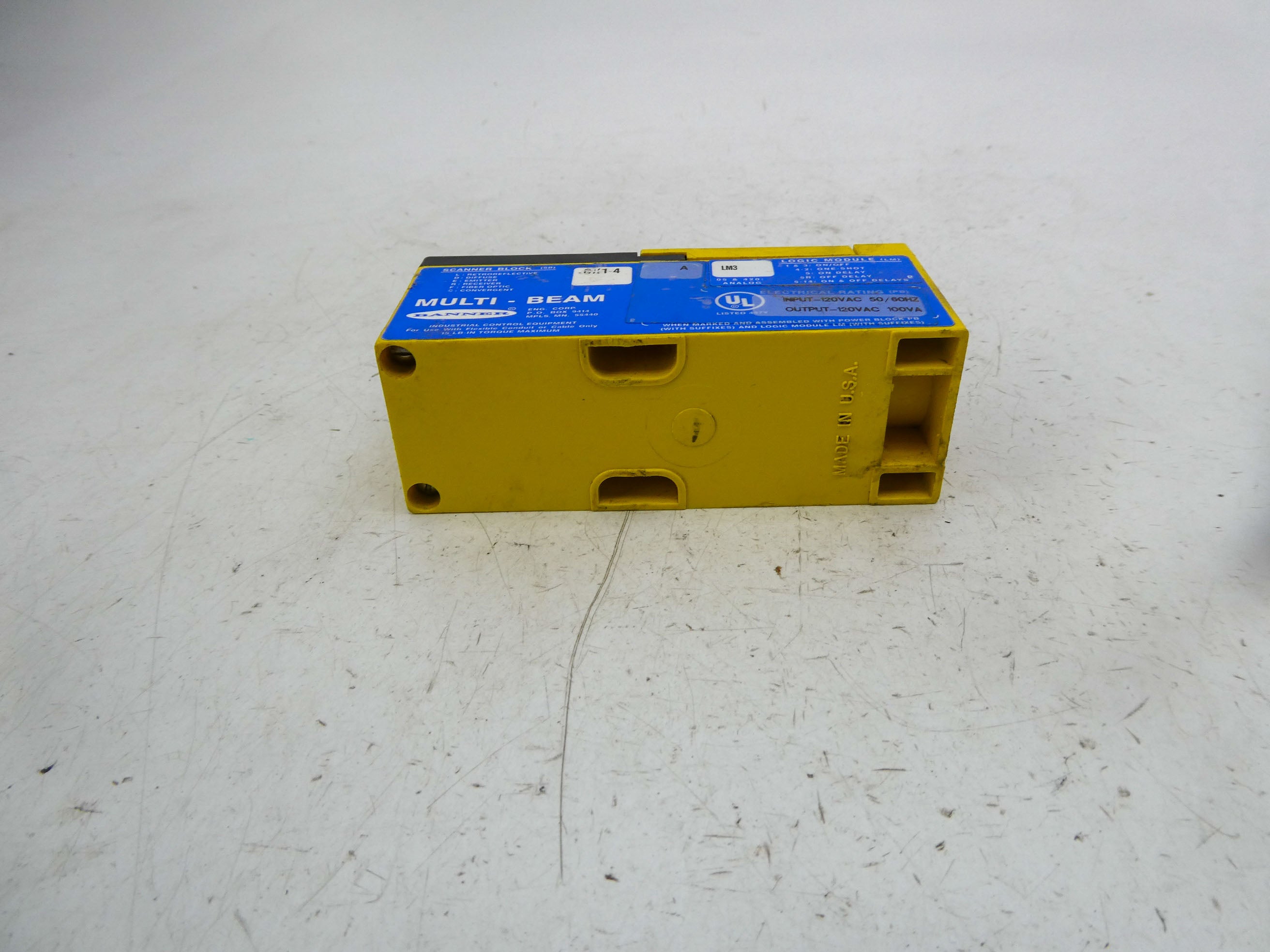 BANNER ENGINEERING SBCX14ALM3 120VAC NSNP