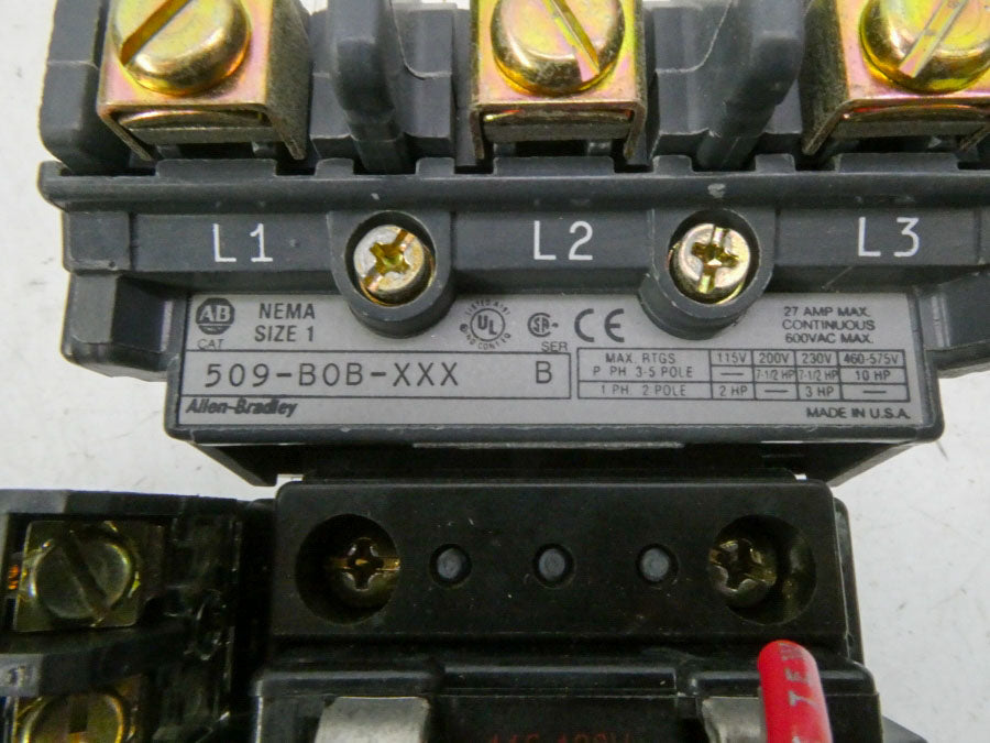 INDUSTRIAL SPARE PART 509-B0B-XXX (AS PICTURED) SER. B 110/115-120V 27A NSNP