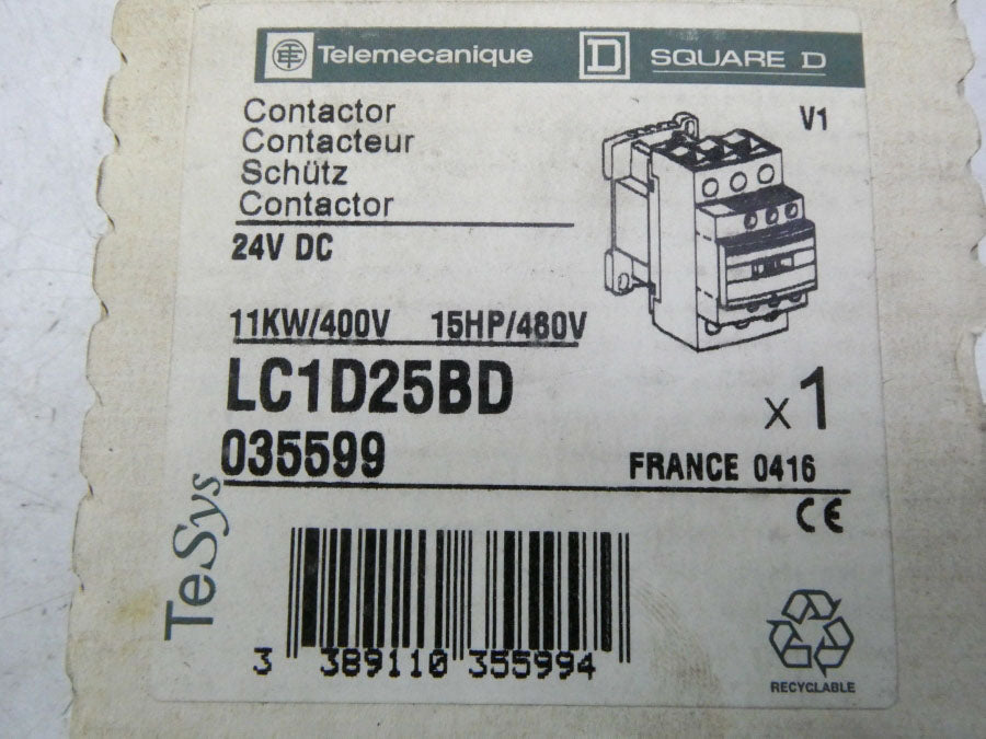 TELEMECANIQUE LC1D25BD 24VDC NSFS