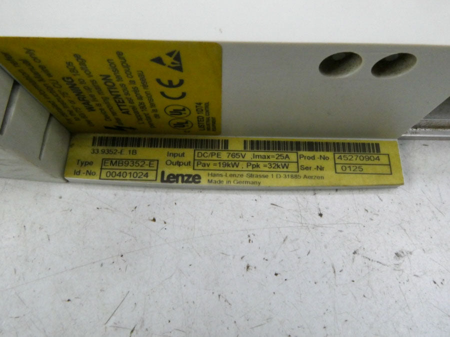 LENZE EMB9352-E 00401024 765V 25A UNMP
