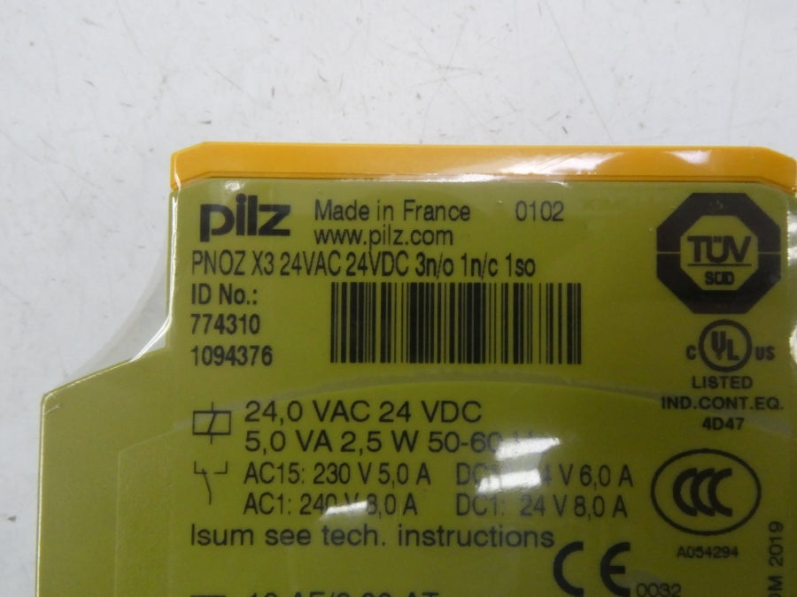 PILZ PNOZX324VAC24VDC3N/O1N/C1SO 774310 24VAC NSMP