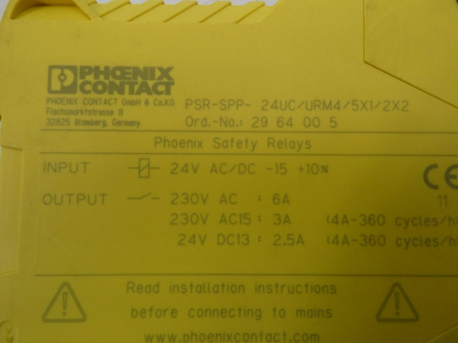 PHOENIX CONTACT PSR-SPP-24UC/URM4/5X1/2X2 2964005 24VAC/DC NSNP