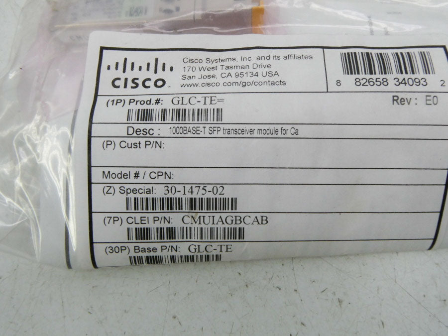 CISCO GLC-TE 1000BASE-T-SFP NSMP